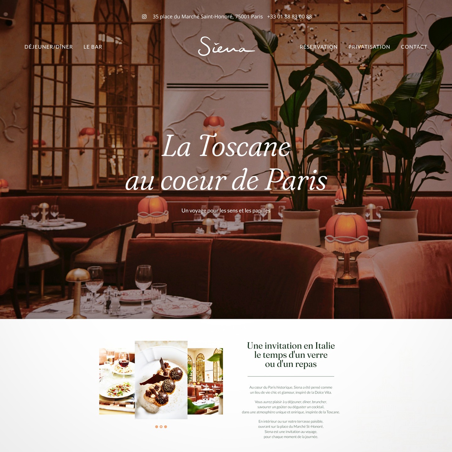 Création de site vitrine pour restaurant
